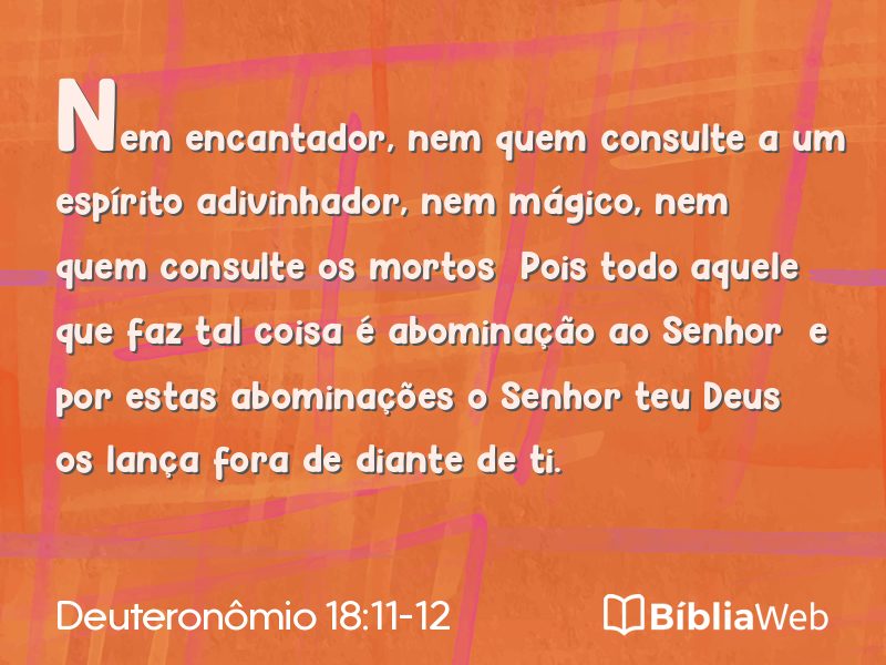 Deuteronômio 18:11-12 em imagem para compartilhar