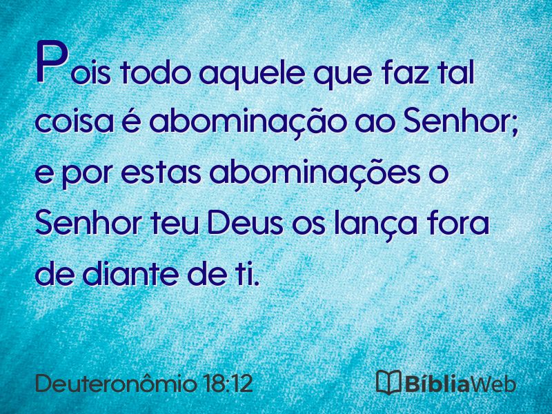 Deuteronômio 18:12 em imagem para compartilhar
