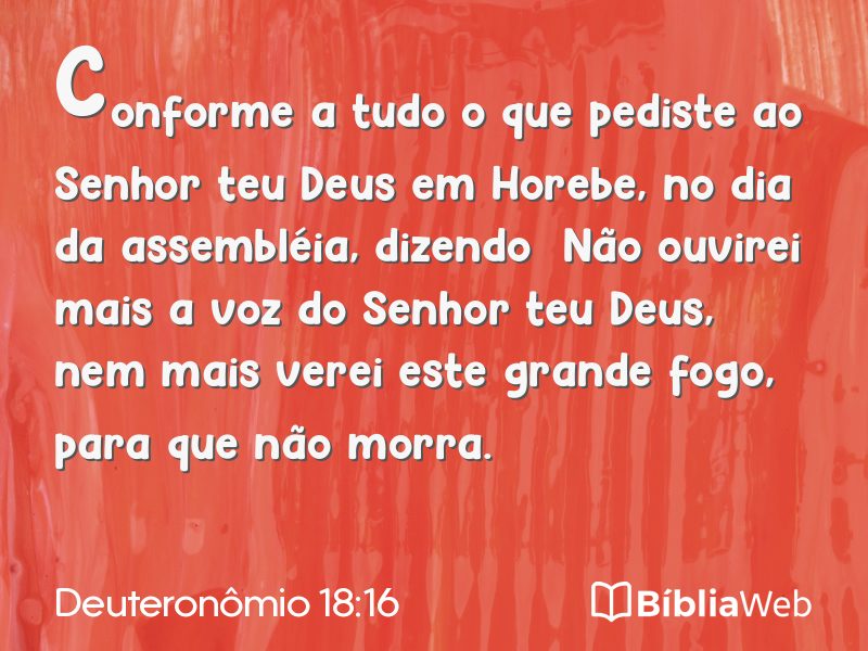 Deuteronômio 18:16 em imagem para compartilhar