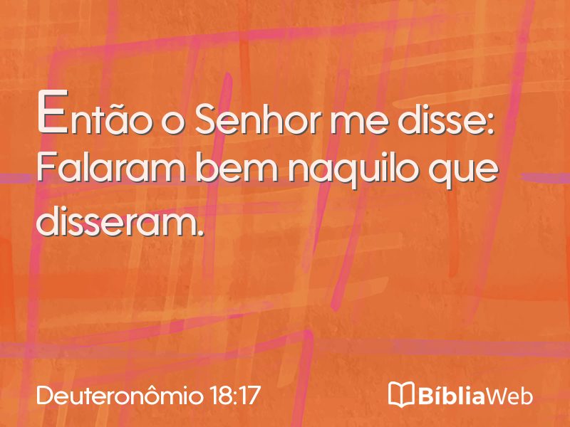 Deuteronômio 18:17 em imagem para compartilhar