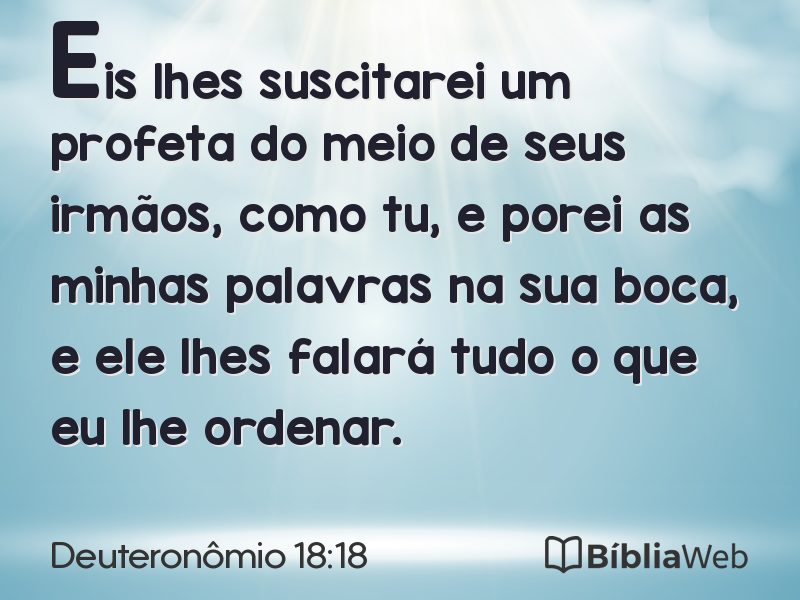 Deuteronômio 18:18 em imagem para compartilhar