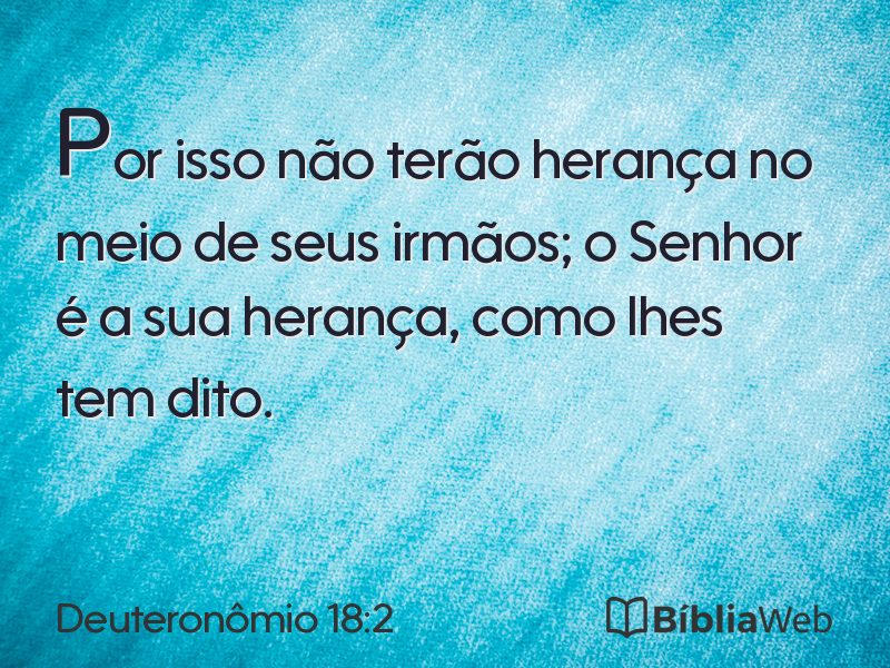 Deuteronômio 18:2 em imagem para compartilhar