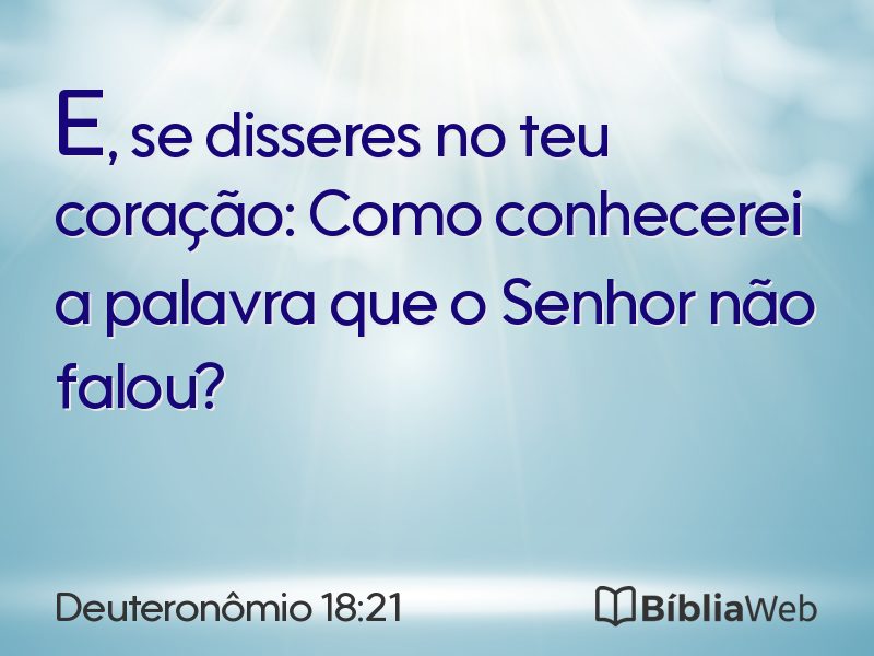 Deuteronômio 18:21 em imagem para compartilhar