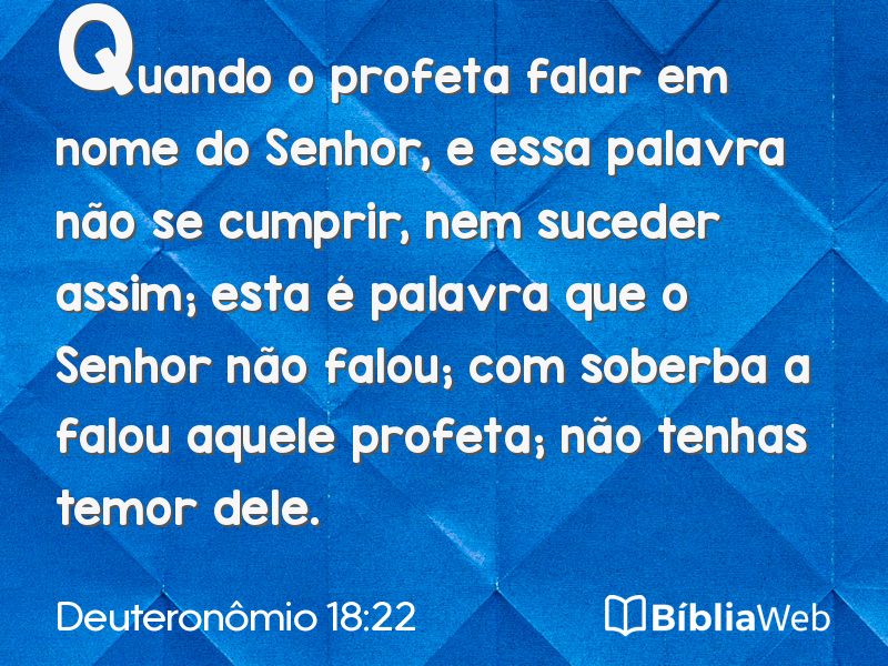 Deuteronômio 18:22 em imagem para compartilhar