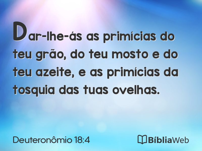 Deuteronômio 18:4 em imagem para compartilhar