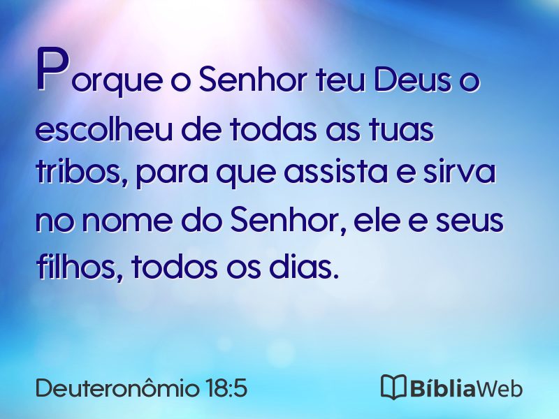 Deuteronômio 18:5 em imagem para compartilhar