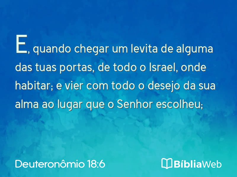 Deuteronômio 18:6 em imagem para compartilhar