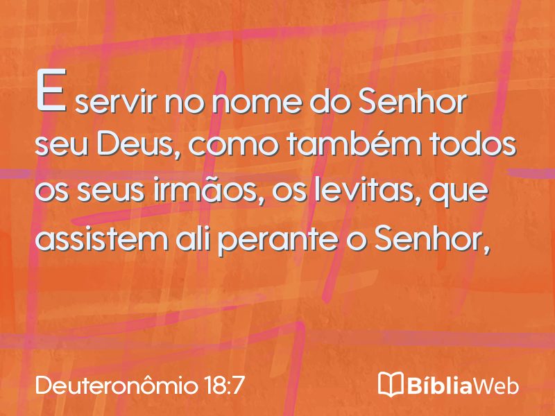 Deuteronômio 18:7 em imagem para compartilhar