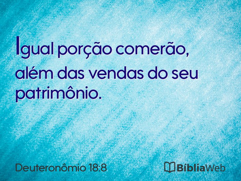 Deuteronômio 18:8 em imagem para compartilhar