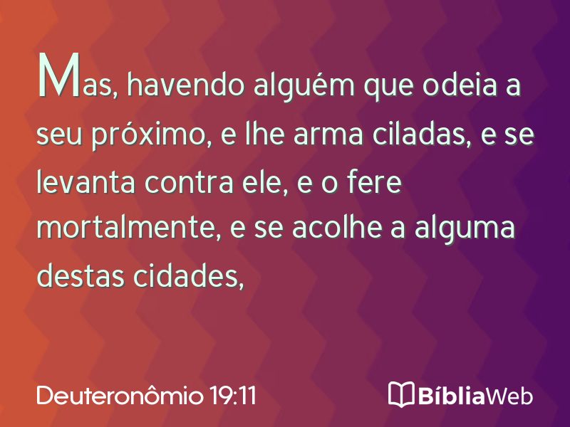 Deuteronômio 19:11 em imagem para compartilhar