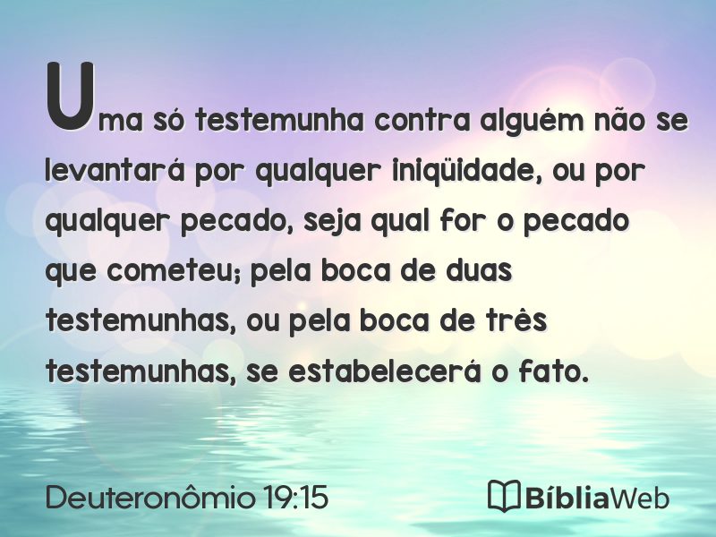 Deuteronômio 19:15 em imagem para compartilhar