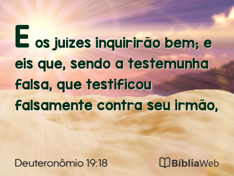 Deuteronômio 19:18 em imagem para compartilhar