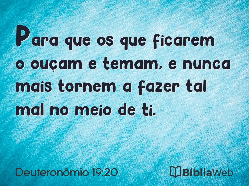 Deuteronômio 19:20 em imagem para compartilhar