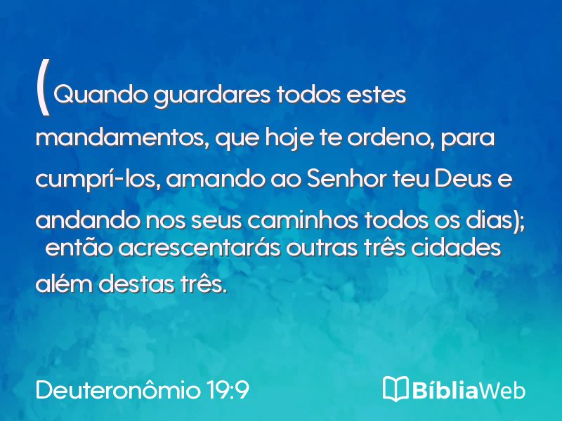 Deuteronômio 19:9 em imagem para compartilhar