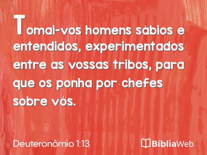 Deuteronômio 1:13 em imagem para compartilhar