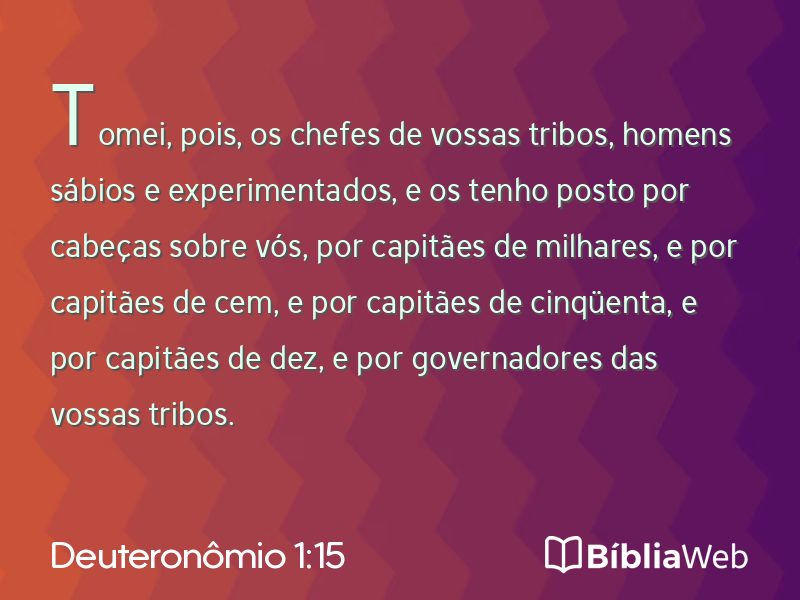 Deuteronômio 1:15 em imagem para compartilhar