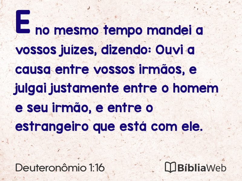 Deuteronômio 1:16 em imagem para compartilhar