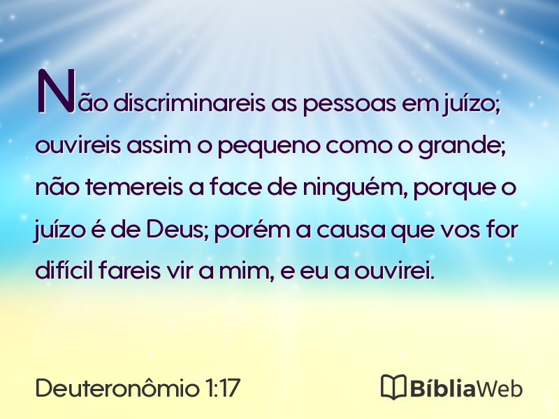 Deuteronômio 1:17 em imagem para compartilhar