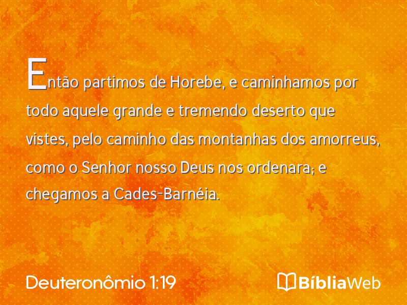 Deuteronômio 1:19 em imagem para compartilhar