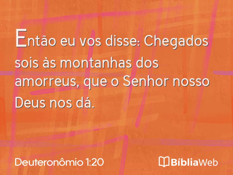 Deuteronômio 1:20 em imagem para compartilhar
