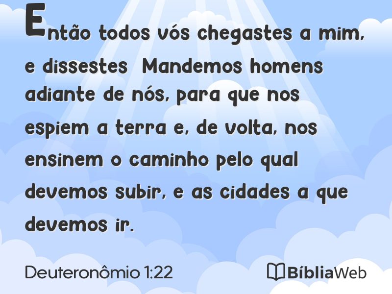 Deuteronômio 1:22 em imagem para compartilhar