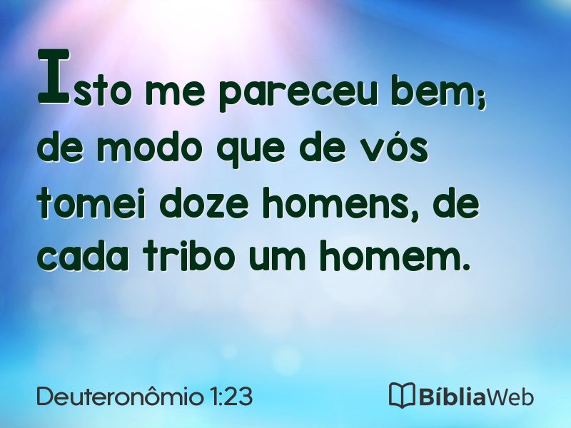 Deuteronômio 1:23 em imagem para compartilhar