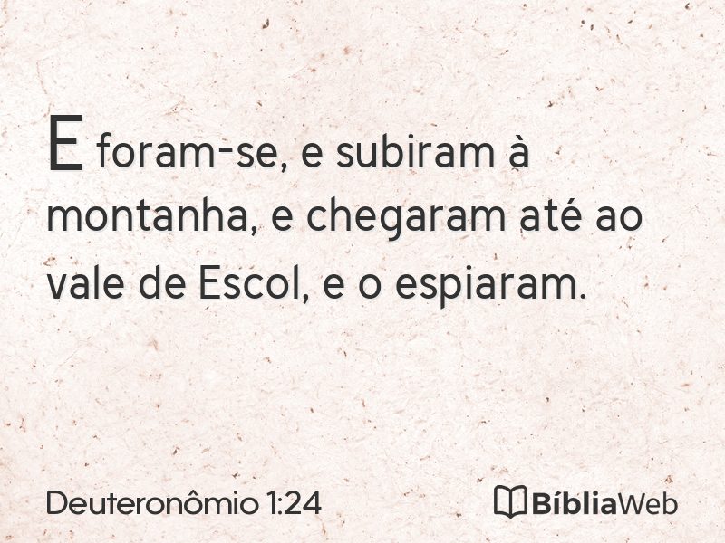 Deuteronômio 1:24 em imagem para compartilhar