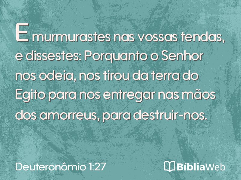 Deuteronômio 1:27 em imagem para compartilhar