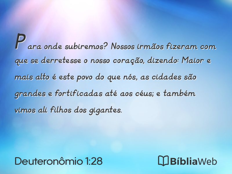 Deuteronômio 1:28 em imagem para compartilhar