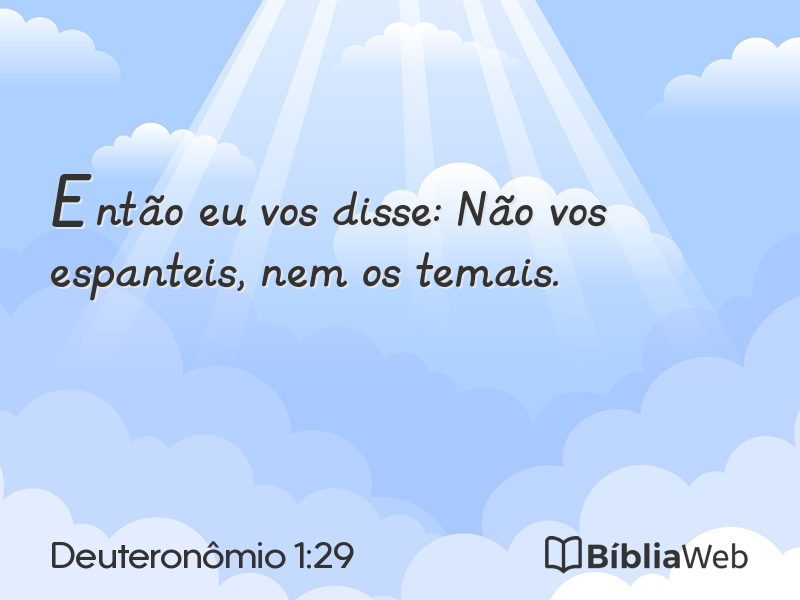 Deuteronômio 1:29 em imagem para compartilhar