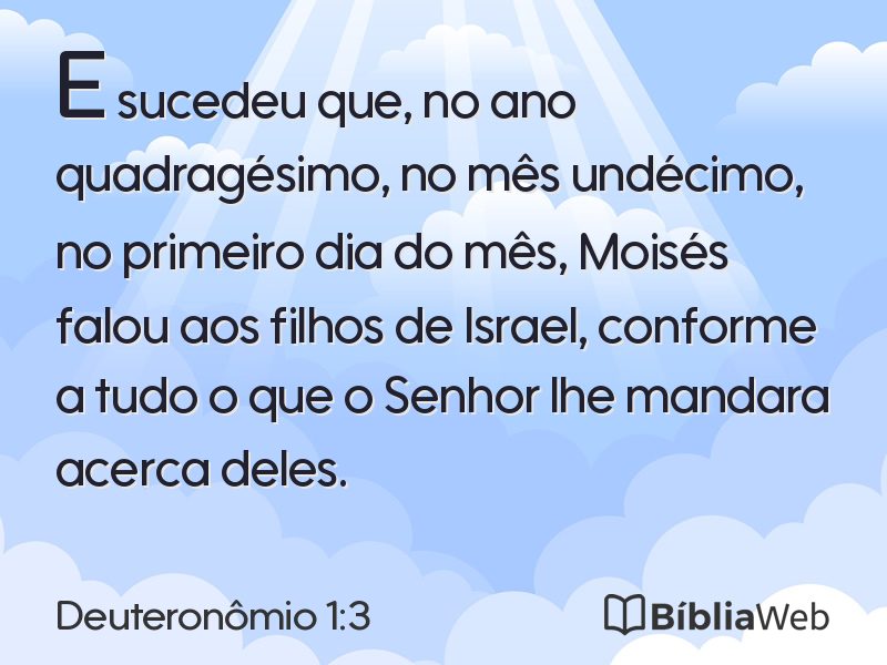 Deuteronômio 1:3 em imagem para compartilhar