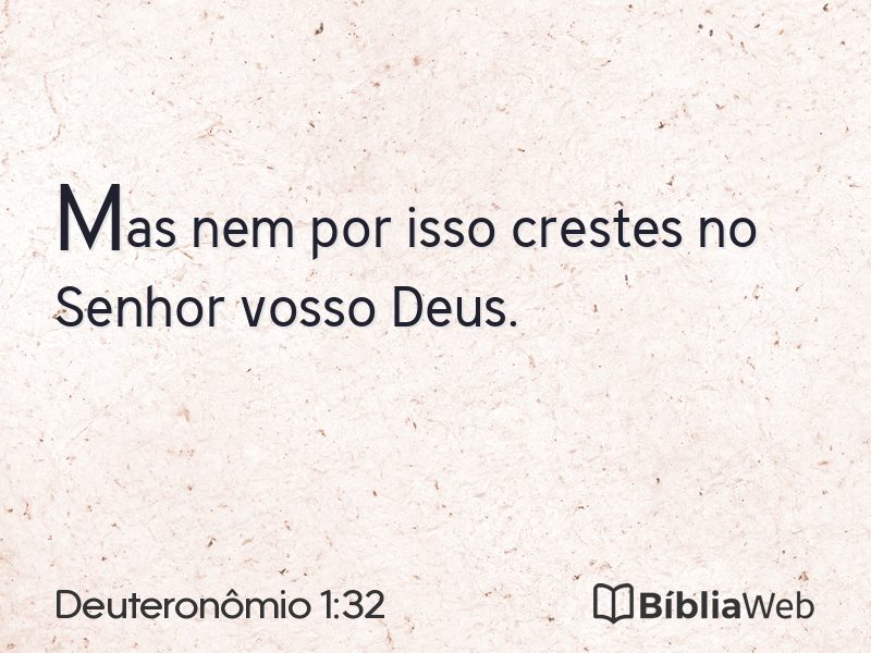 Deuteronômio 1:32 em imagem para compartilhar