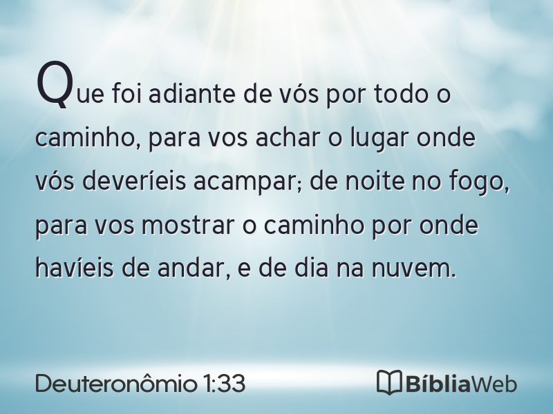Deuteronômio 1:33 em imagem para compartilhar