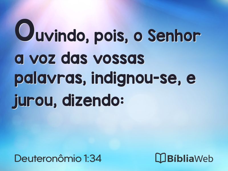 Deuteronômio 1:34 em imagem para compartilhar