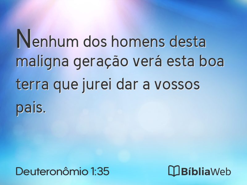Deuteronômio 1:35 em imagem para compartilhar