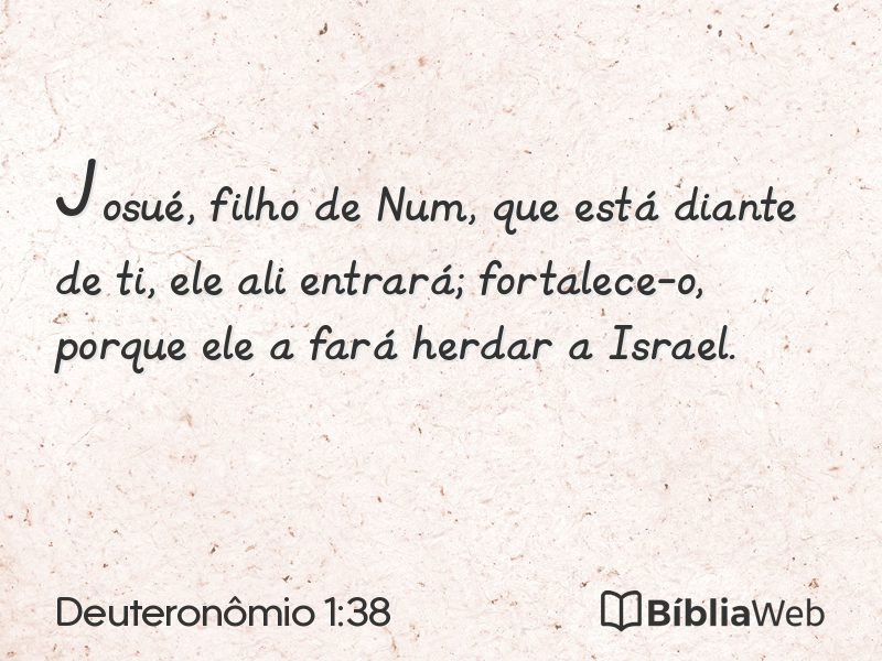 Deuteronômio 1:38 em imagem para compartilhar
