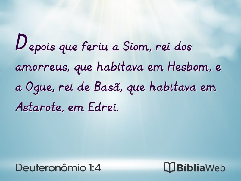 Deuteronômio 1:4 em imagem para compartilhar