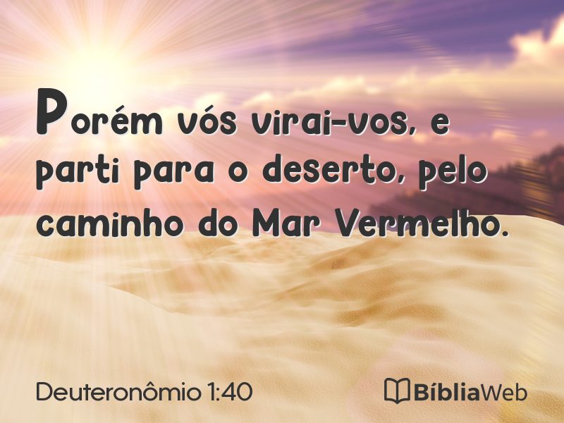 Deuteronômio 1:40 em imagem para compartilhar