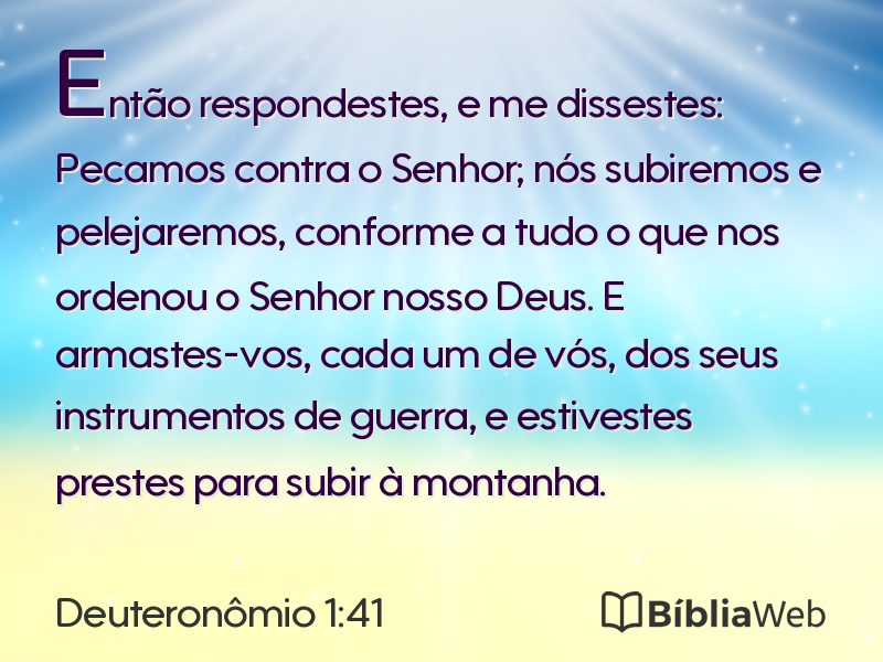 Deuteronômio 1:41 em imagem para compartilhar