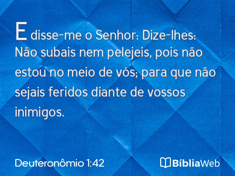 Deuteronômio 1:42 em imagem para compartilhar