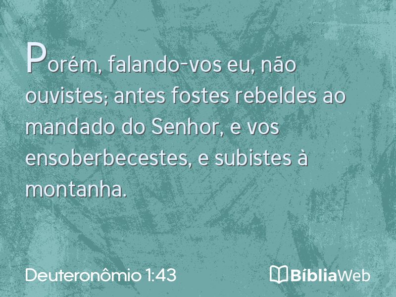 Deuteronômio 1:43 em imagem para compartilhar