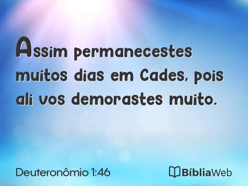 Deuteronômio 1:46 em imagem para compartilhar