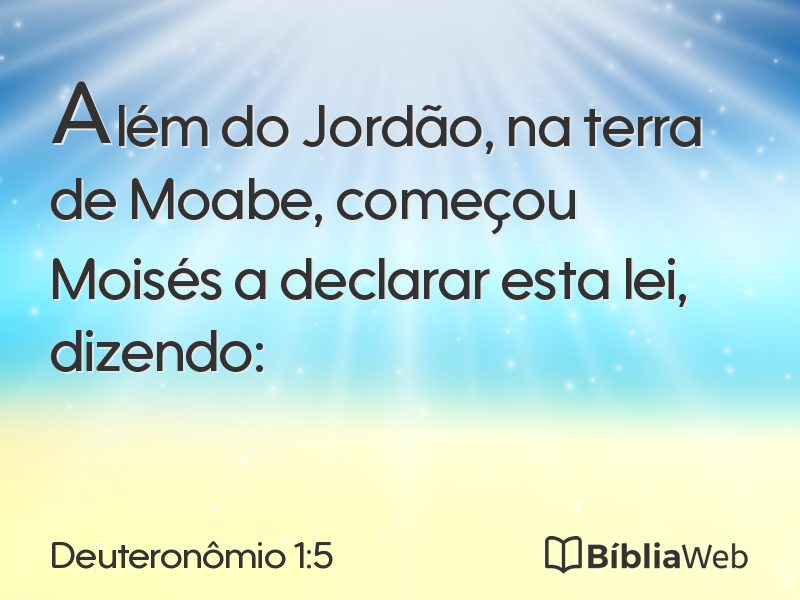 Deuteronômio 1:5 em imagem para compartilhar