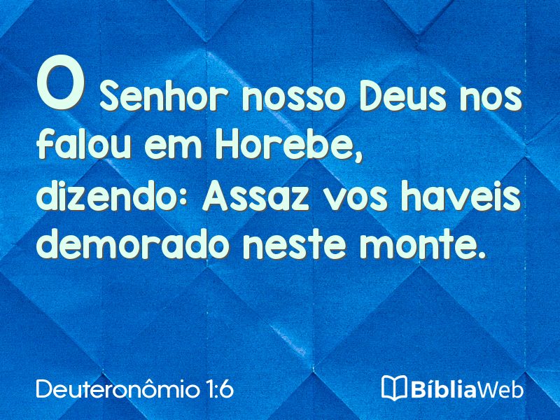 Deuteronômio 1:6 em imagem para compartilhar