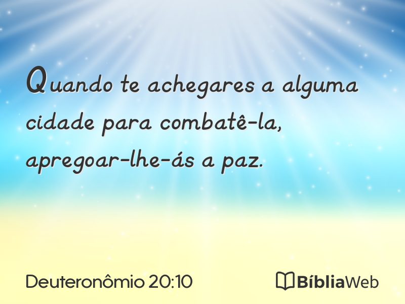 Deuteronômio 20:10 em imagem para compartilhar