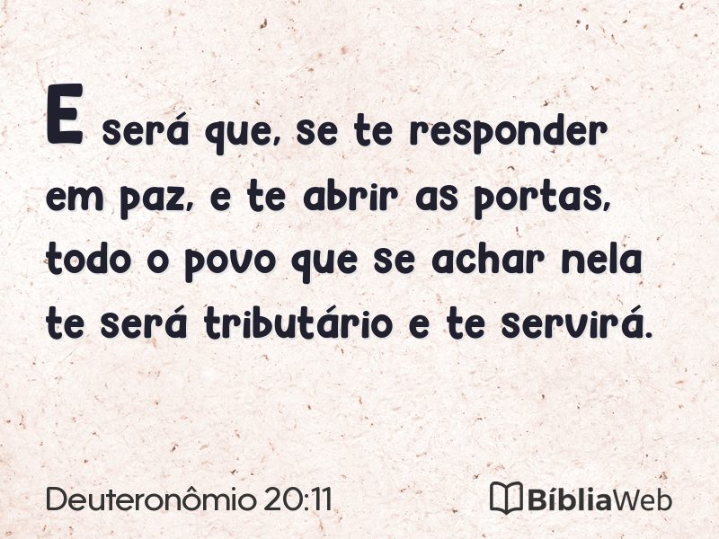 Deuteronômio 20:11 em imagem para compartilhar