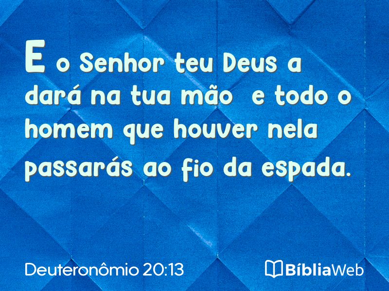 Deuteronômio 20:13 em imagem para compartilhar