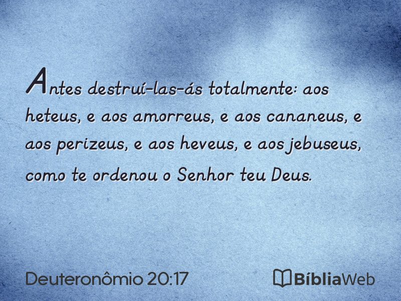Deuteronômio 20:17 em imagem para compartilhar