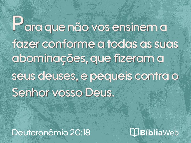 Deuteronômio 20:18 em imagem para compartilhar