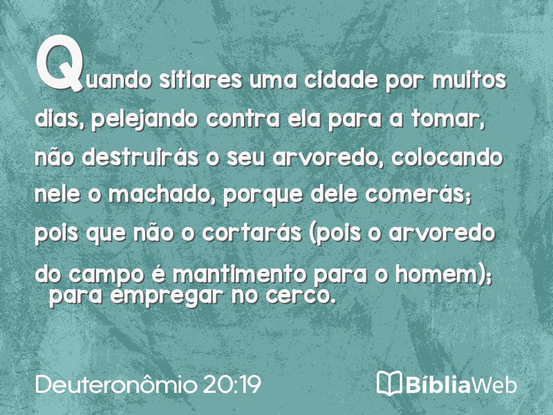 Deuteronômio 20:19 em imagem para compartilhar